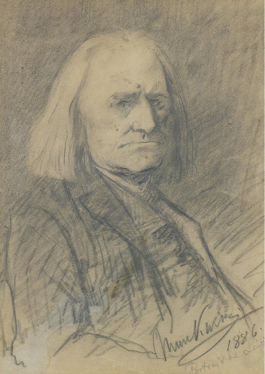 Portræt af Franz Liszt 1811-1886, 1886 af Mihály Munkácsy