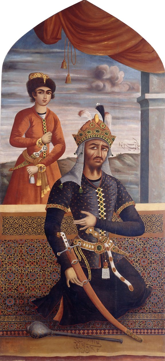 Portræt af Afrasiyab, konge af Turan, ca. 1803-4 af MihrAli