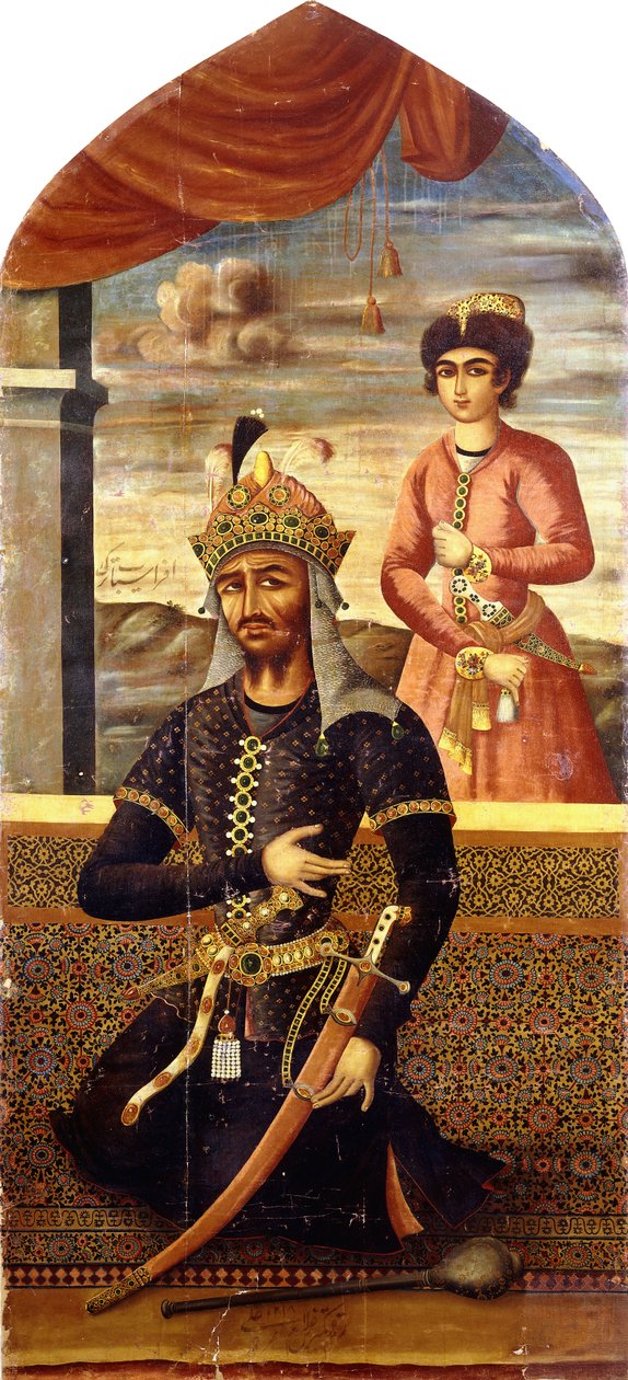 Portræt af Afrasiyab, konge af Turan, ca. 1803-4 af Mihr Ali