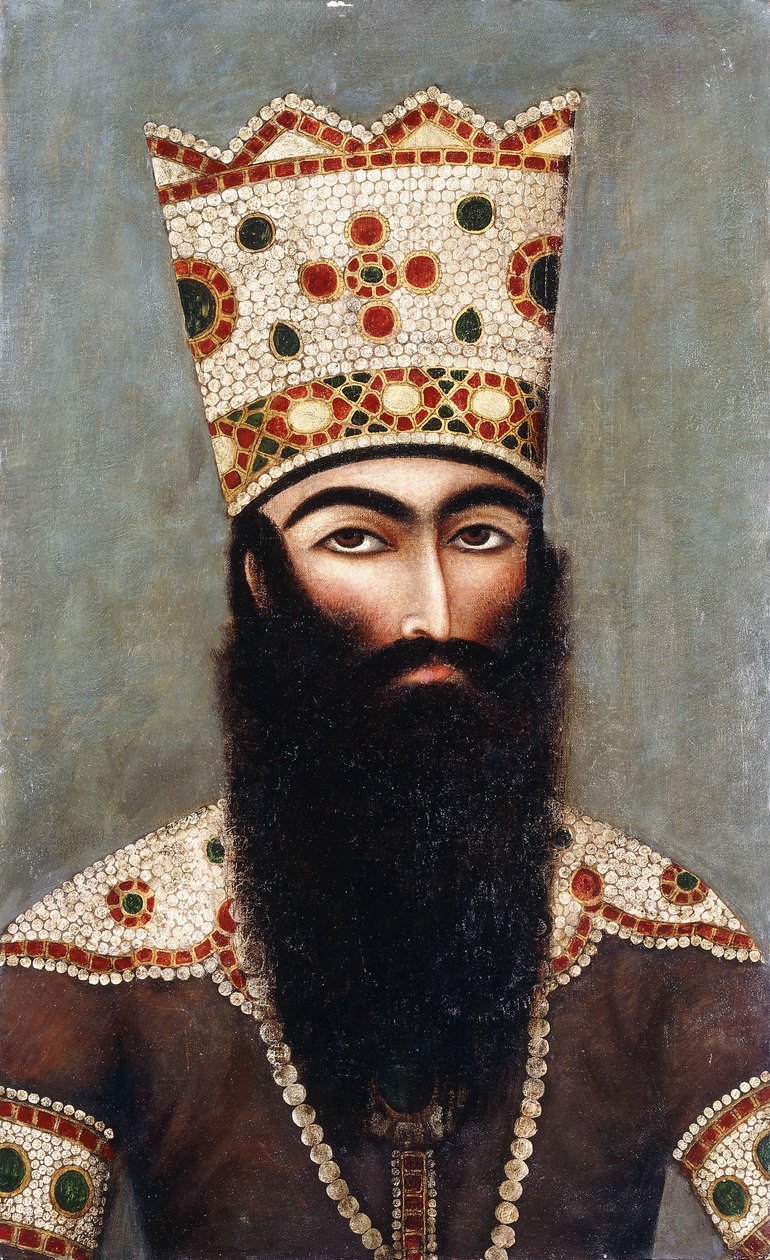 Qajar kongeligt portræt; sandsynligvis Fath "Ali Shah af Mihr Ali