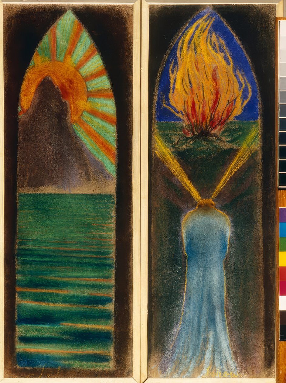 To designs til glasmosaikvinduer af Mikalojus Ciurlionis