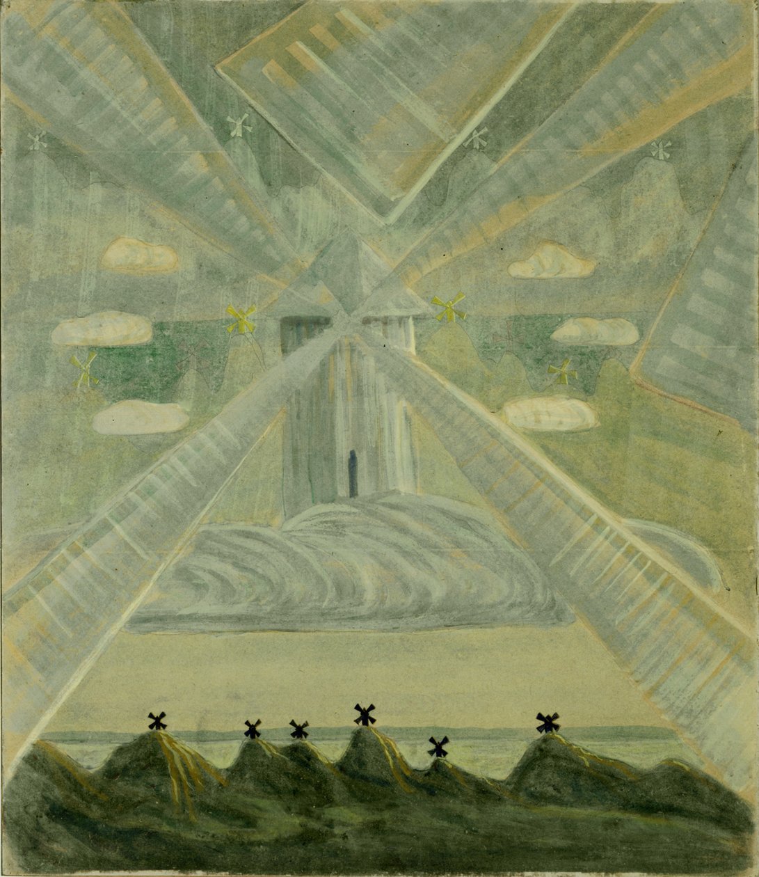 Andante Sonata II, 1907. af Mikalojus Konstantinas Čiurlionis