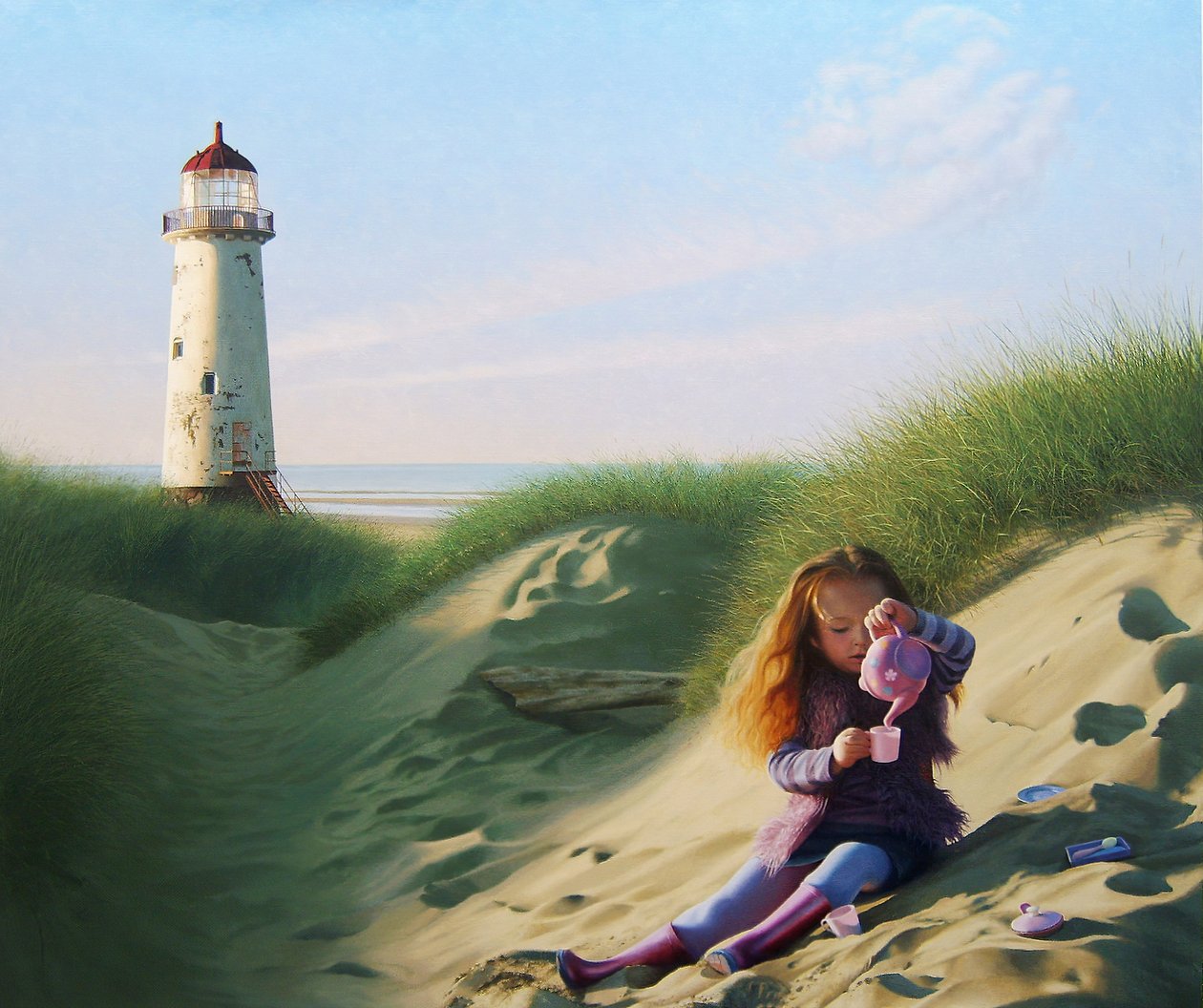 Picnic, 2011 (olie på linned) af Mike Briscoe