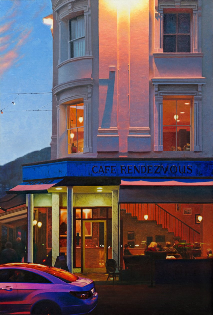 Rendevous, 2017 (olie på linned) af Mike Briscoe