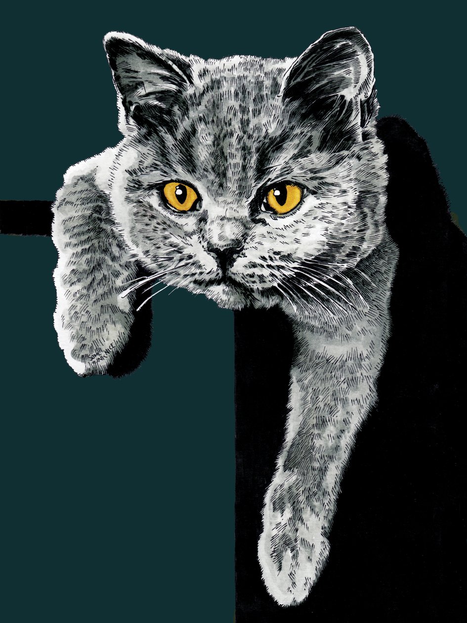 Flora The Kitten på Deep Cyan, 2020 af Mike Davis