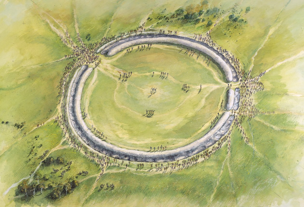 Stonehenge fase 1, c30. århundrede f.Kr., c1990-2010 af Mike Seaforth