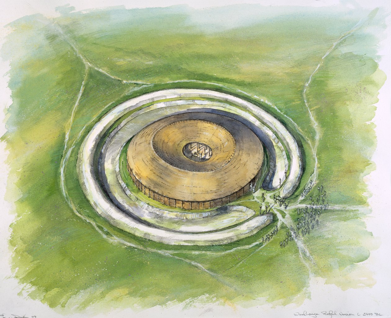 Woodhenge, c25. århundrede f.Kr., c1990-2010 af Mike Seaforth