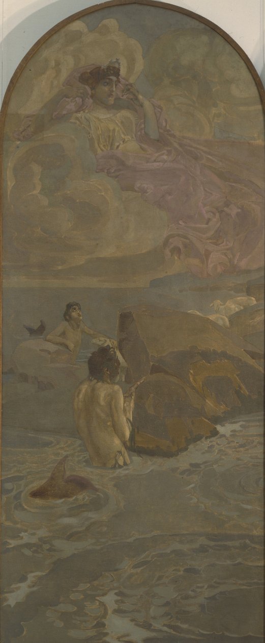 June, venstre panel af The Judgment of Paris triptykon, 1893 af Mikhail Aleksandrovich Vrubel