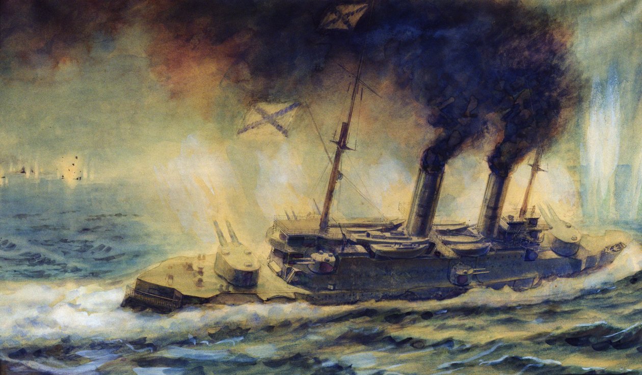 Slaget ved Riga-bugten, august 1915, 1940 af Mikhail Mikhailovich Semyonov