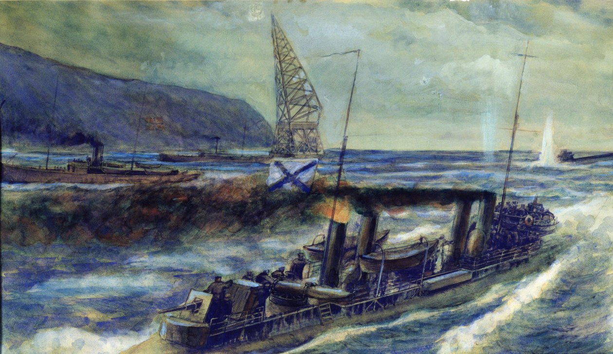 Den tyske u-båd U 56 sænket af den russiske destroyer Grozovoi i Barentshavet den 20. oktober 1916, 1940 af Mikhail Mikhailovich Semyonov