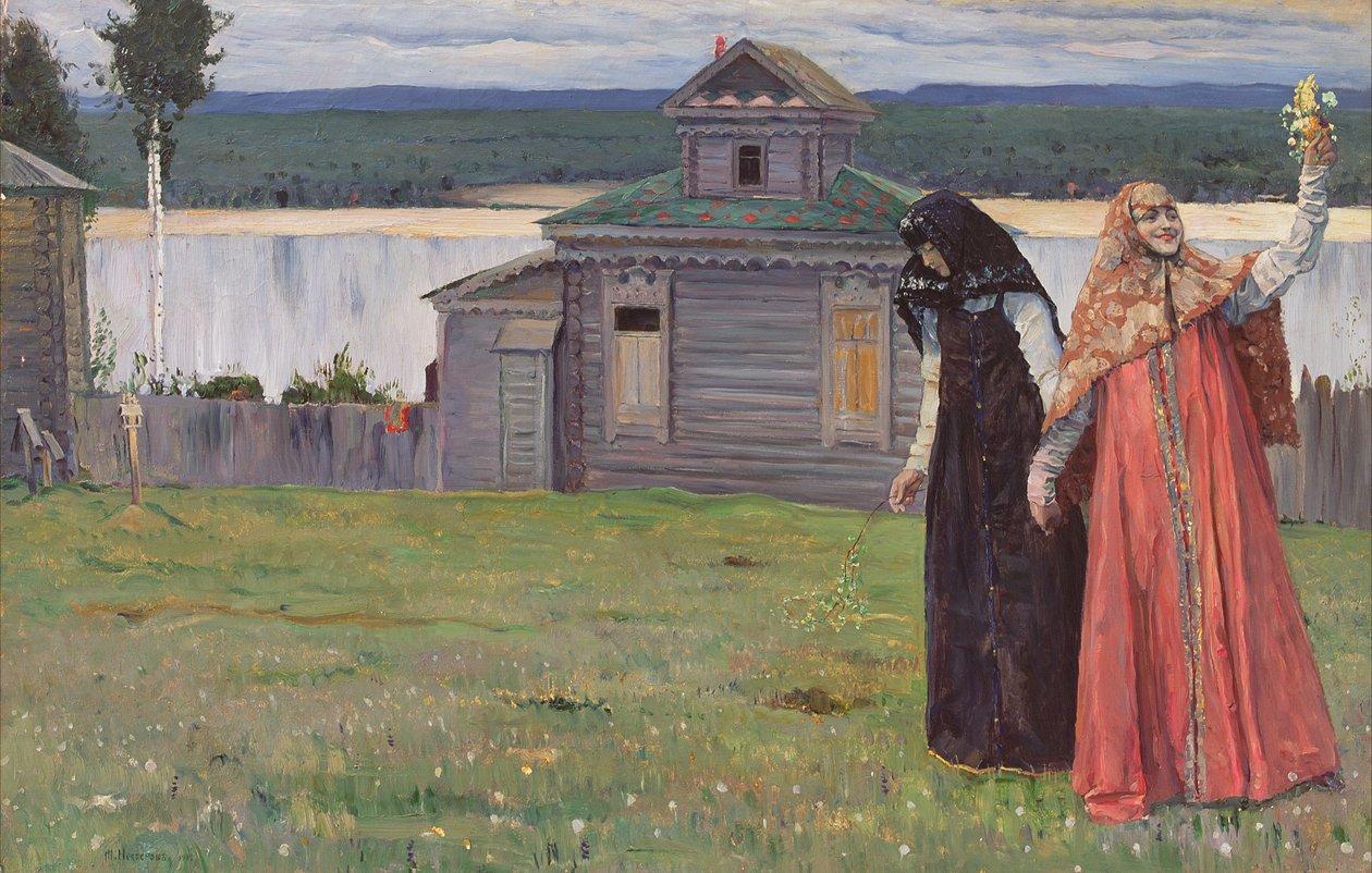 I et afsondret kloster, 1915 af Mikhail Vasilievich Nesterov