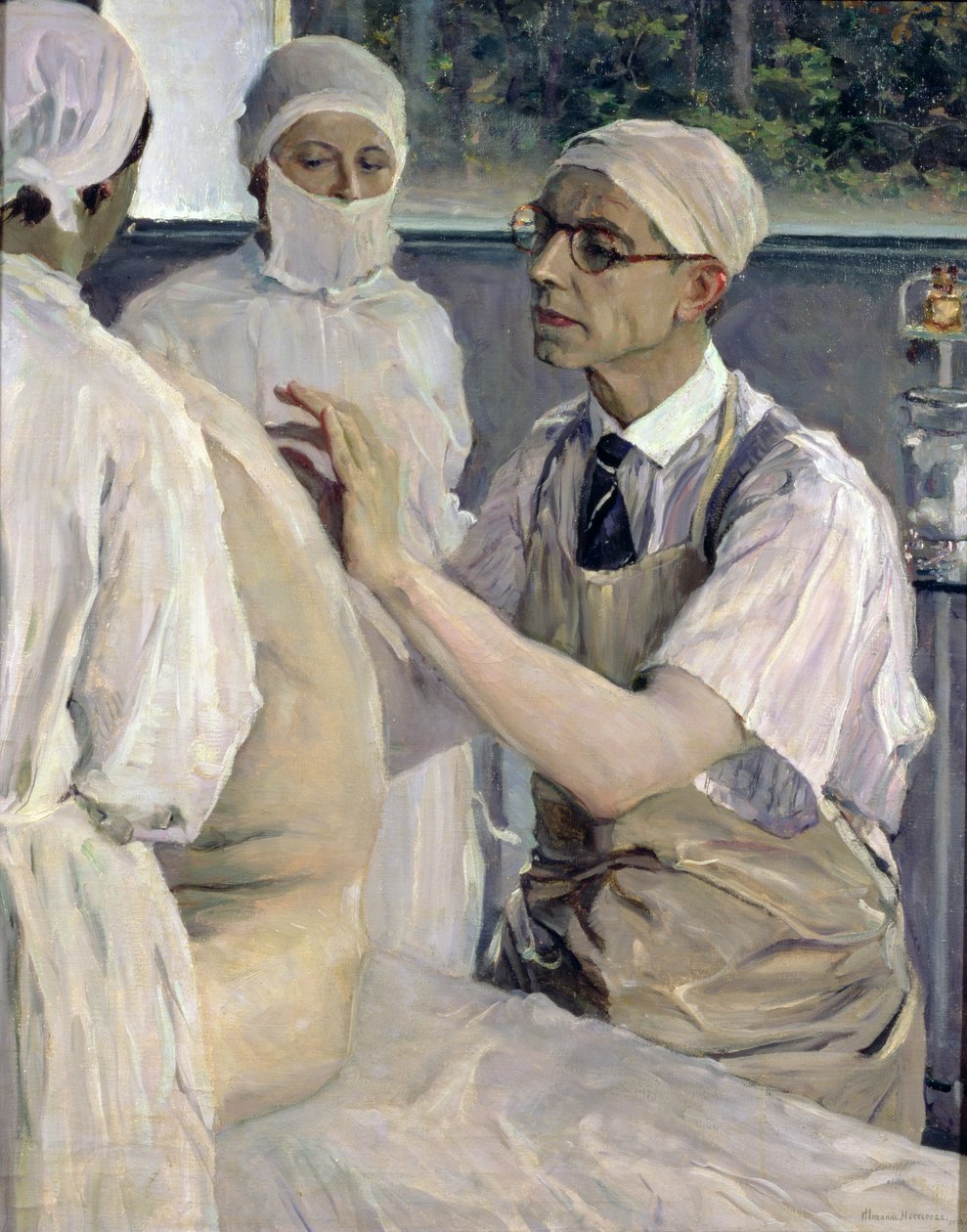 Portræt af kirurgen Sergei Sergeevich Yudin (1891-1954) 1933 af Mikhail Vasilievich Nesterov