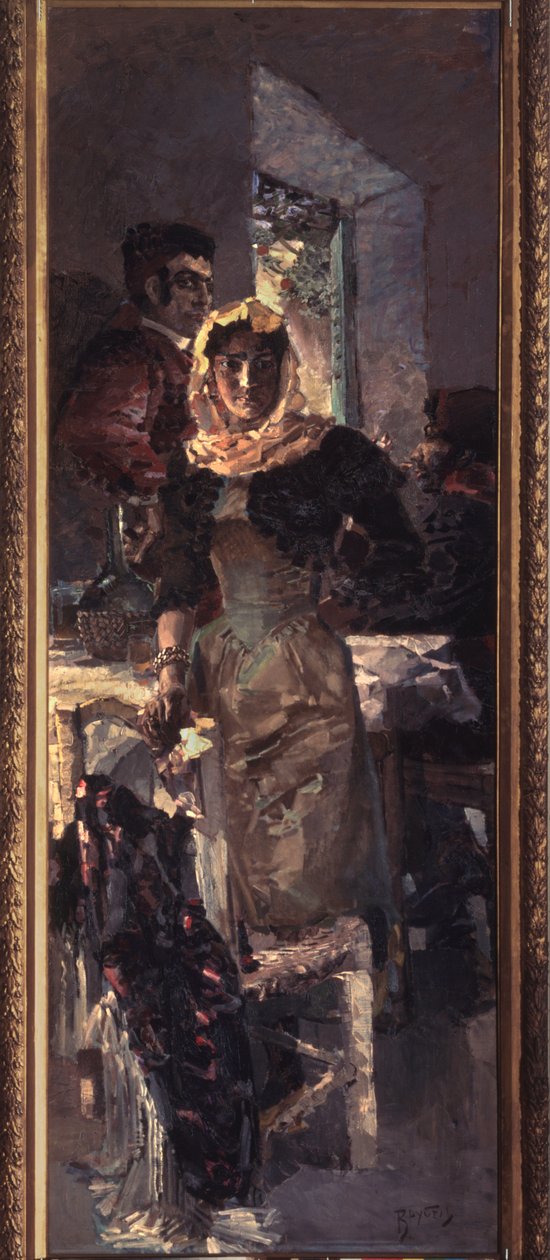 Spanien (Spanien) - Maleri af Mikhail Alexandrovich Vrubel (Vrubel) (1856-1910), olie på lærred af Mikhail Aleksandrovich Vrubel