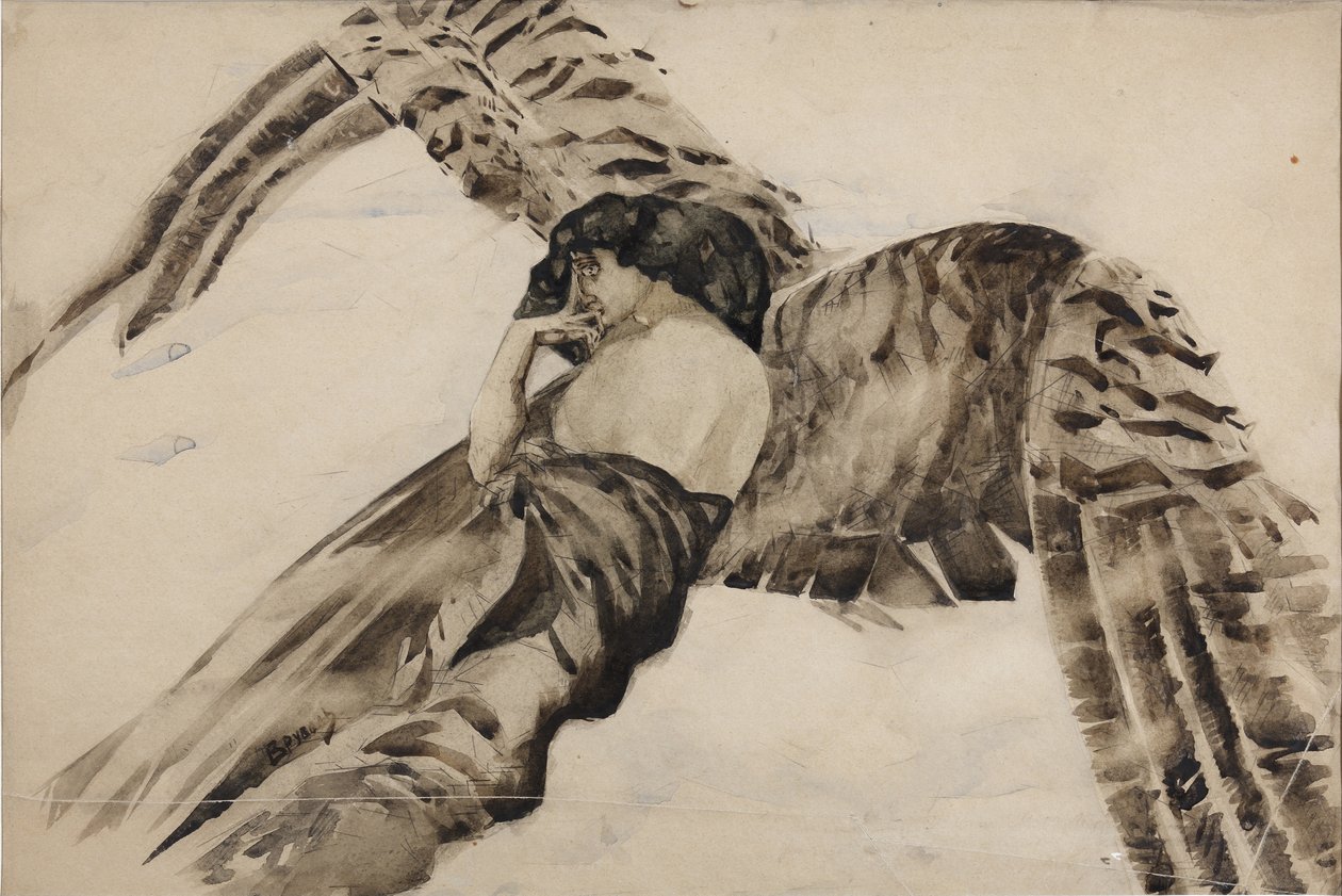 Flyvende Dæmon, 1890-1891 af Mikhail Aleksandrovich Vrubel