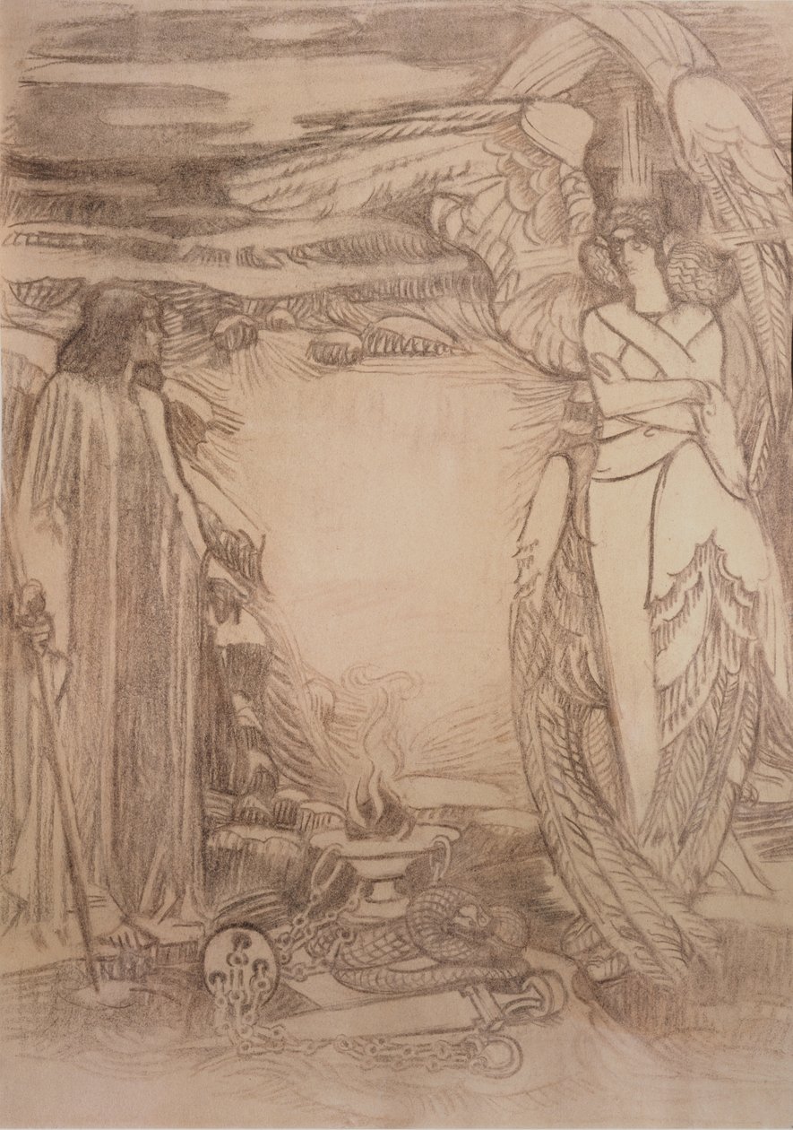 Illustration til digtet profet af A. Pushkin, 1905 af Mikhail Aleksandrovich Vrubel