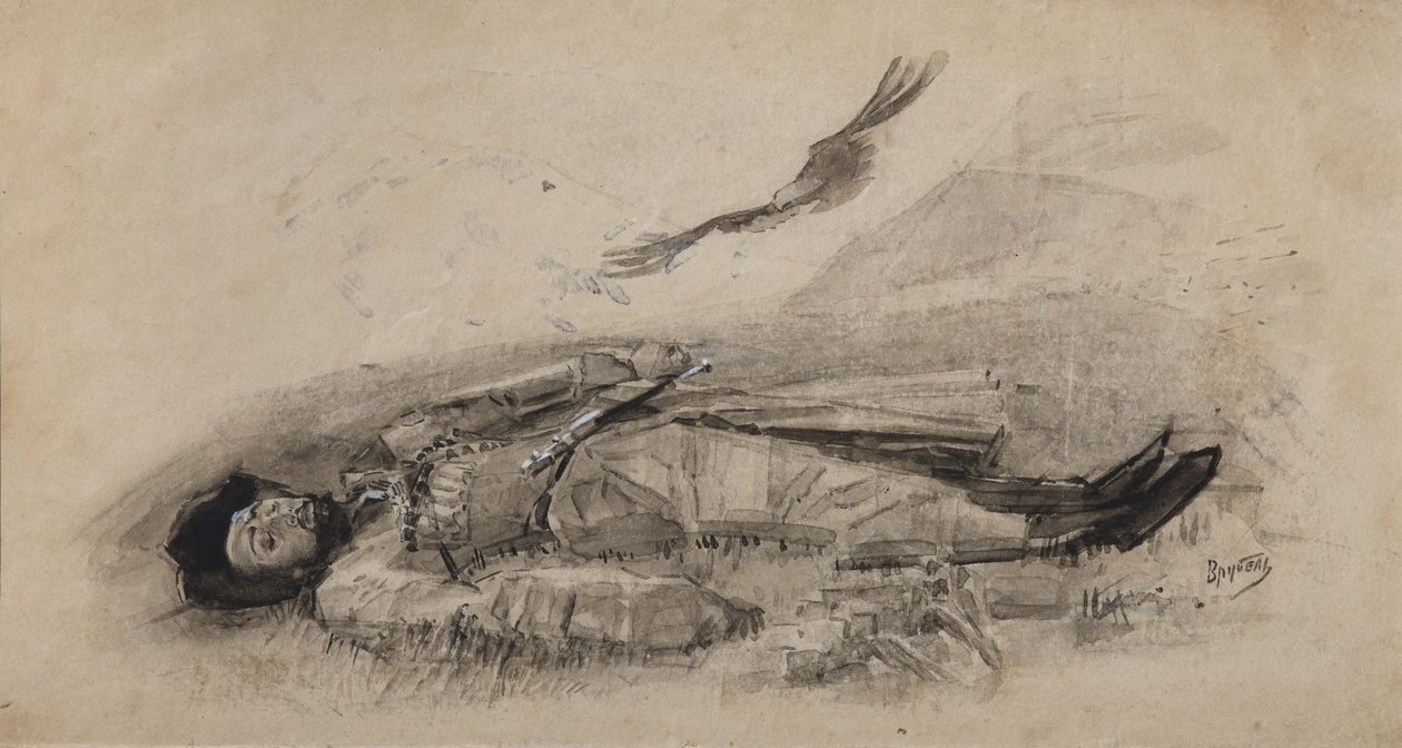 Illustration til digtet Ismail-Bey af M. Lermontov, 1889-1891 af Mikhail Aleksandrovich Vrubel