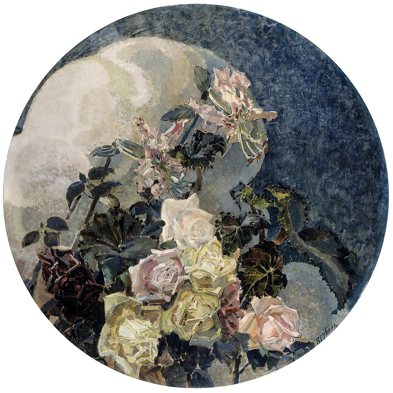Roser og orkideer, 1894. af Mikhail Aleksandrovich Vrubel