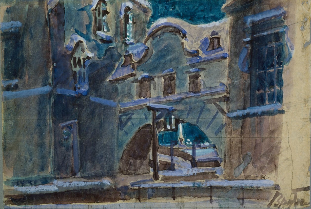 Scenedesign til operaen Spadedronningen af P. Tchaikovsky, 1901 af Mikhail Aleksandrovich Vrubel