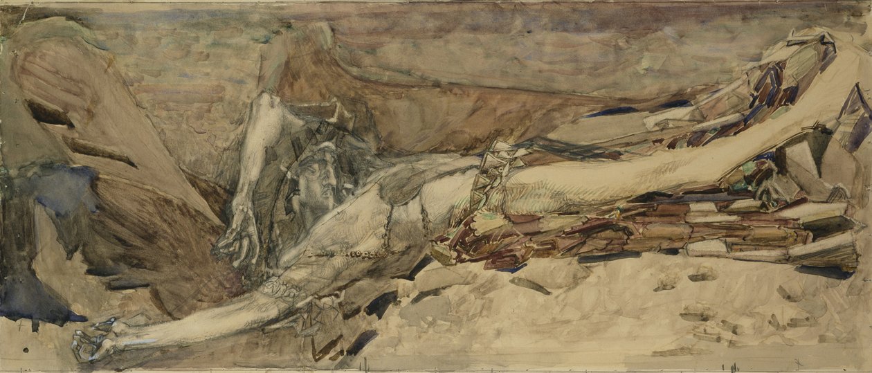 The Demon downcast, 1901 af Mikhail Aleksandrovich Vrubel