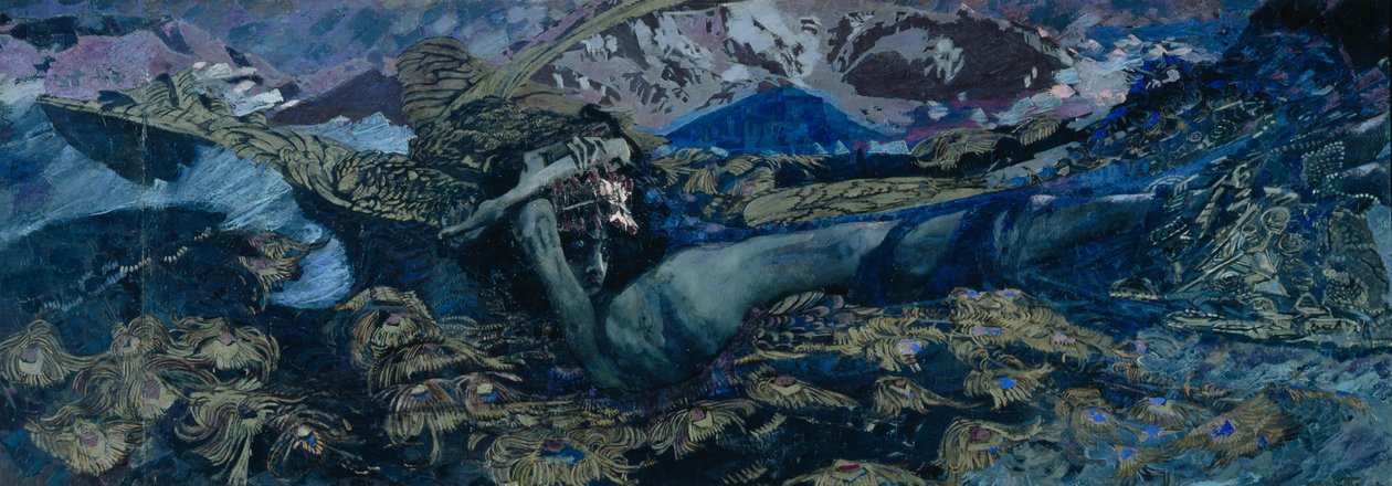 The Demon downcast, 1902 af Mikhail Aleksandrovich Vrubel