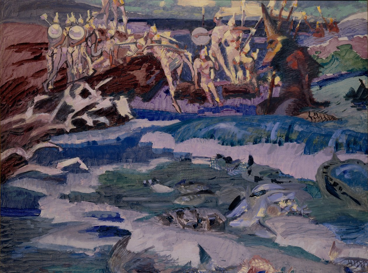 Treogtredive Bogatyrer, 1901 af Mikhail Aleksandrovich Vrubel
