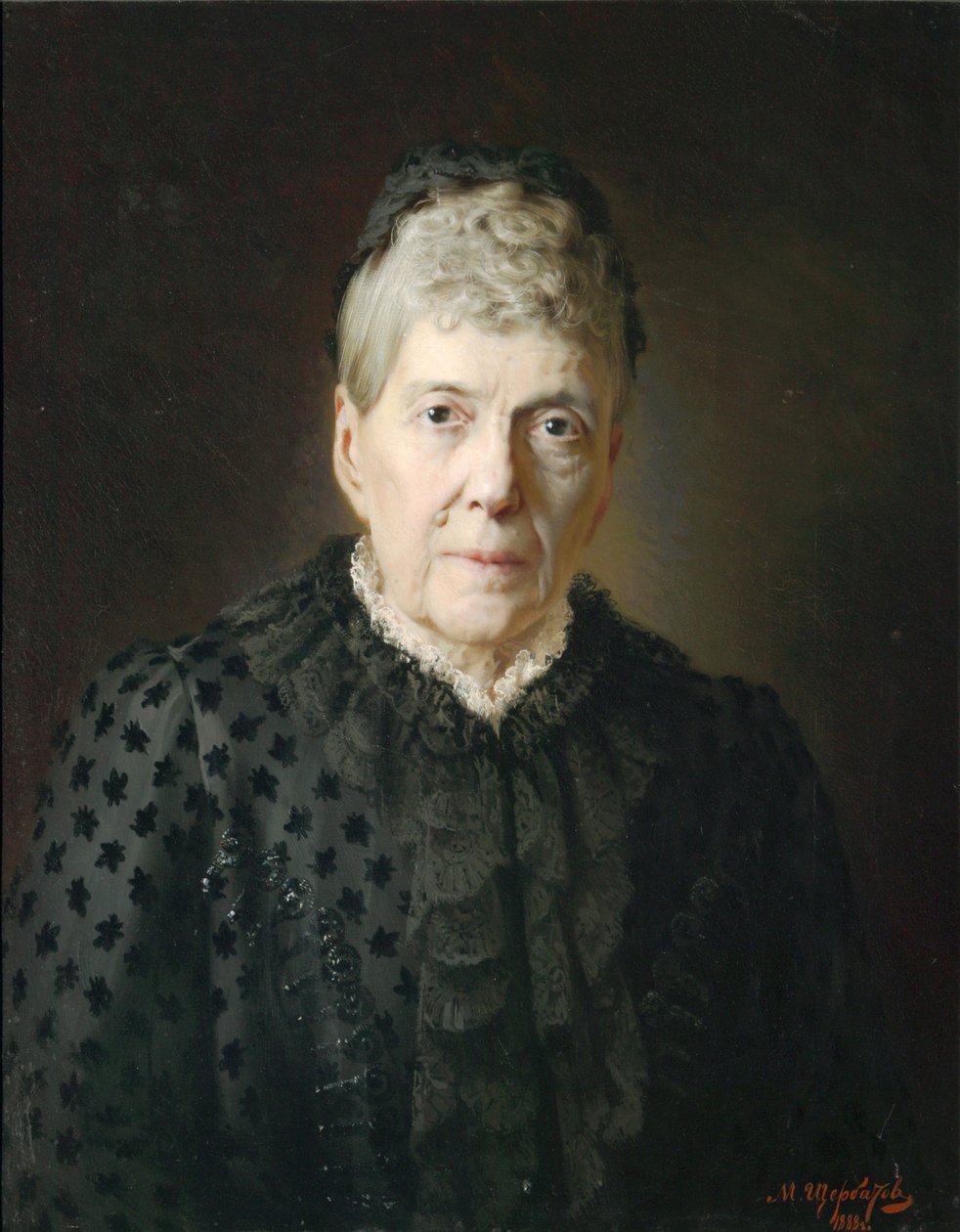 Portræt af grevinde E.L. Kochubei, 1888 af Mikhail Lazarevich Shcherbatov