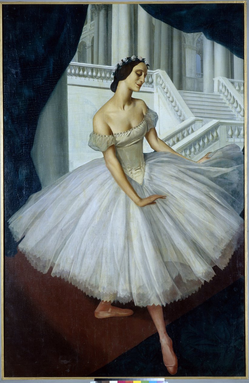 Portræt af ballerinaen Anna Pavlova (1881-1931) (Ballerinaen Anna Pavlova) - Maleri af Alexandre Evguenievitch Jacovieff (Alexander Yevgenyevich Yakovlev eller Iacovieff) (1887-1938), olie på lærred (190x121,5 cm) af Mikhail Nikolayevich Yakovlev