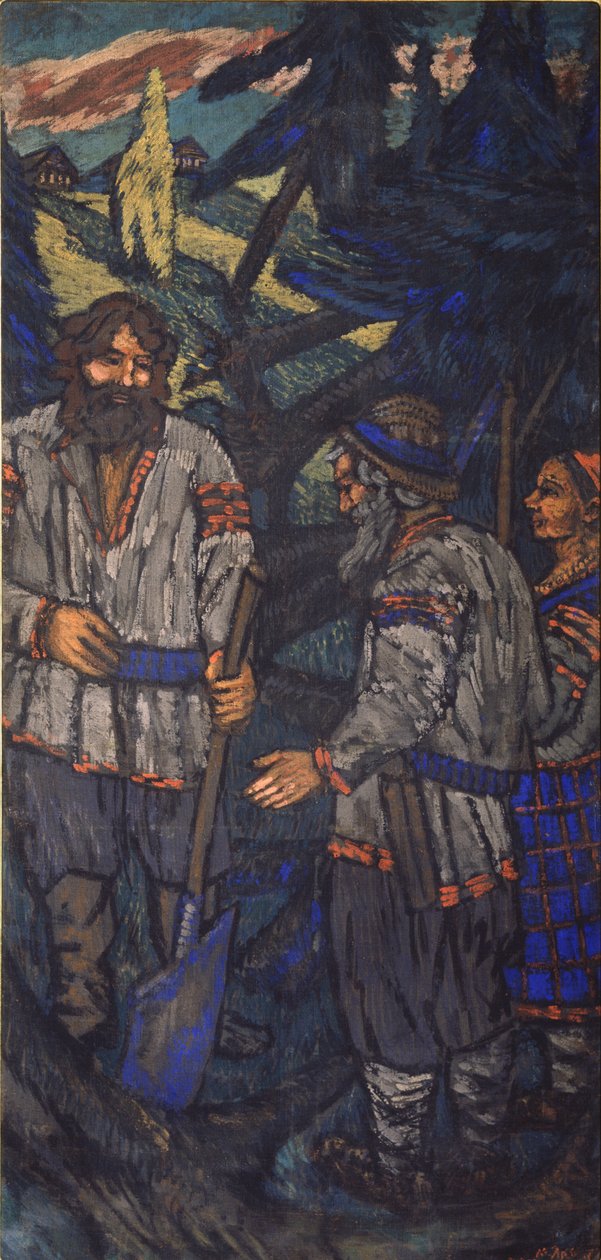 Storhertug Vladimir I. Svyatoslavichs bryllup Triptykon, sidepanel, 1920
