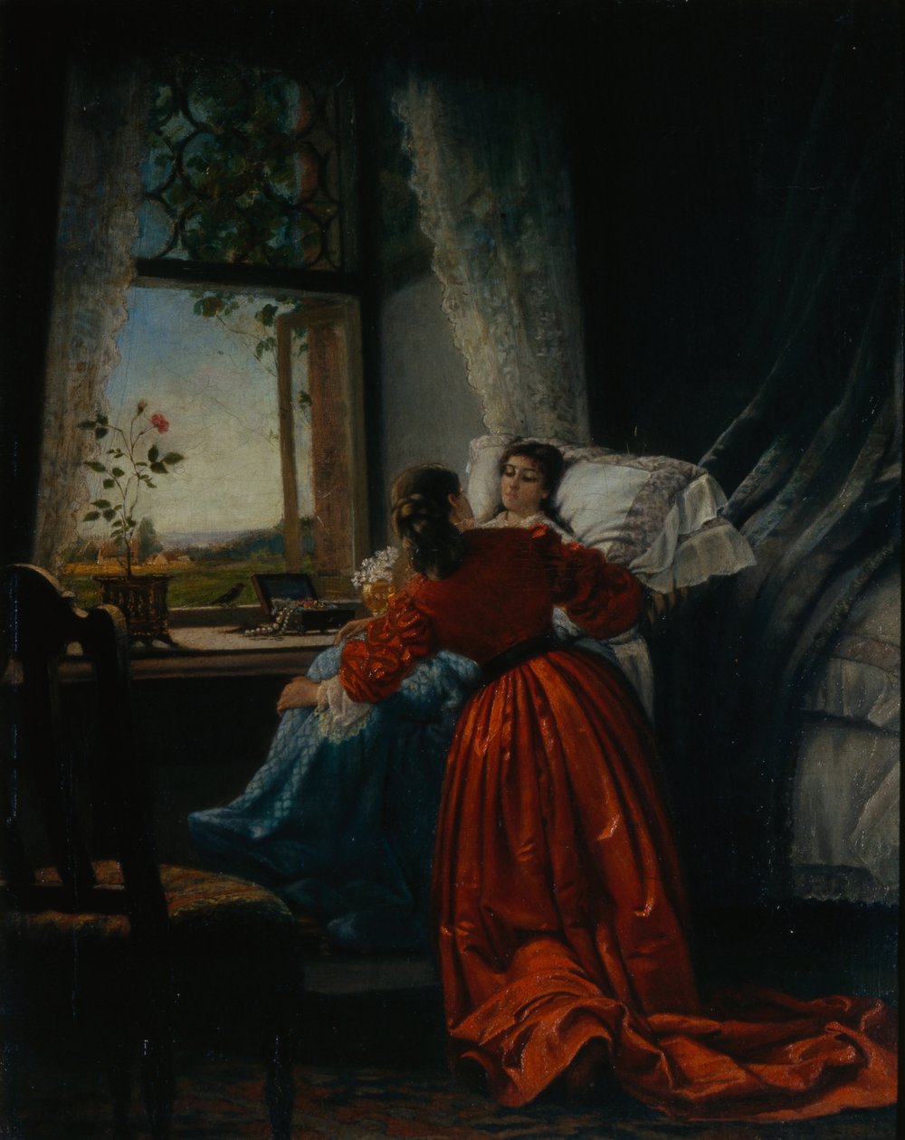Besøger de syge, 1885 af Mikhail Petrovich Klodt Baron