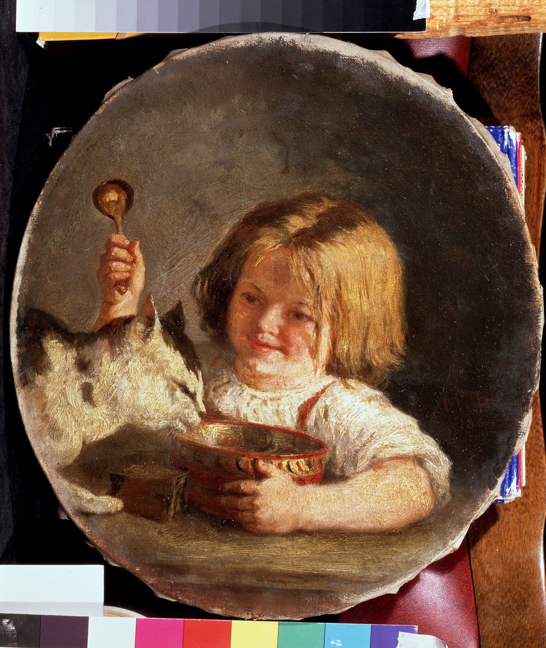 Morgenmad (morgenmad). Maleri af Mikhail Sergeyevich Bashilov (1821-1870). Olie på lærred, 29 x 25,2 cm af Mikhail Sergeyevich Bashilov