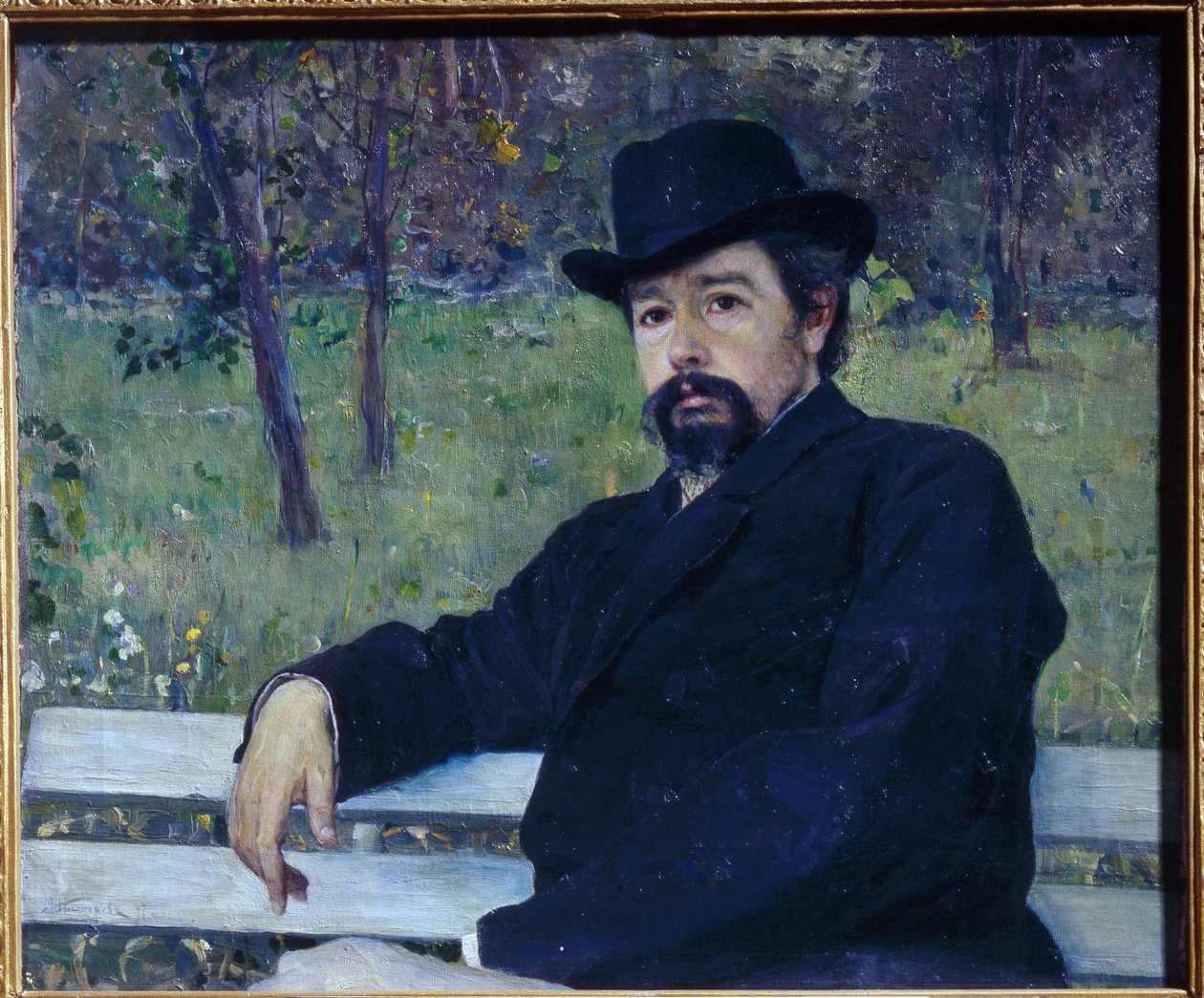 Portræt af maleren Nikolai Alexandrovich Yaroshenko af Mikhail Vasilievich Nesterov