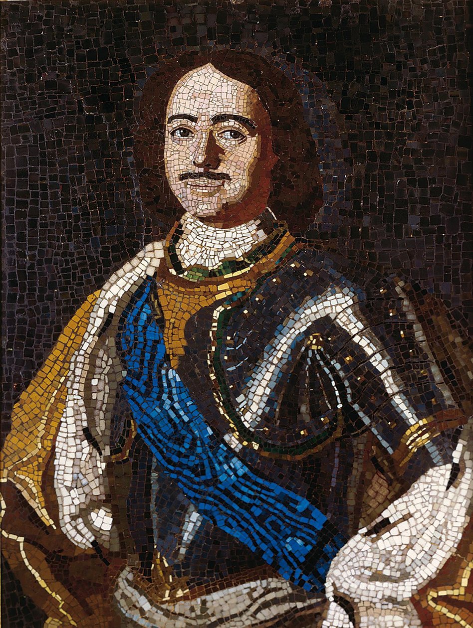Portræt af kejser Peter I den Store 1672-1725, 1754 af Mikhail Vasilyevich Lomonosov