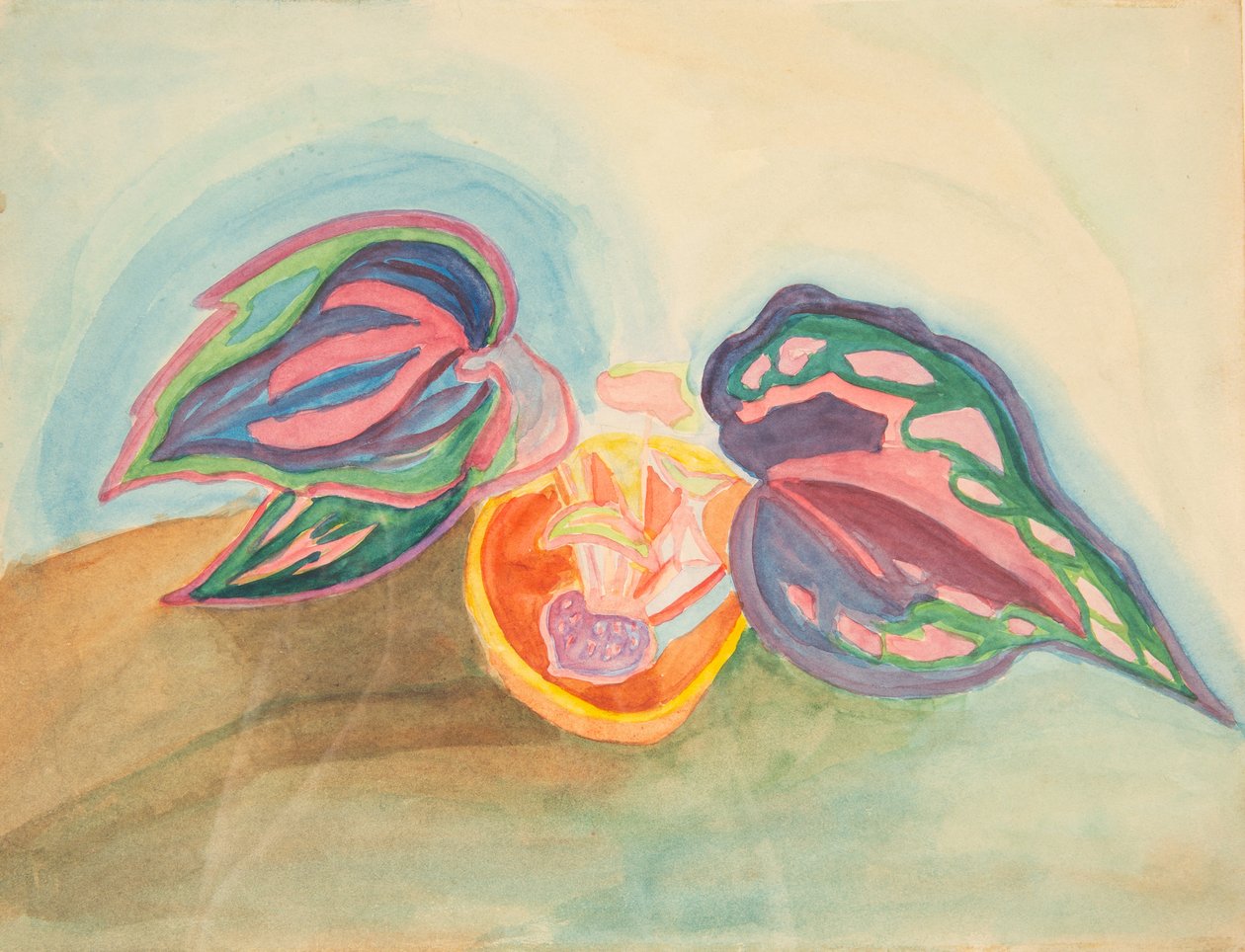 Stilleben med plante, ca. 1920. af Mikhail Vasilyevich Matyushin