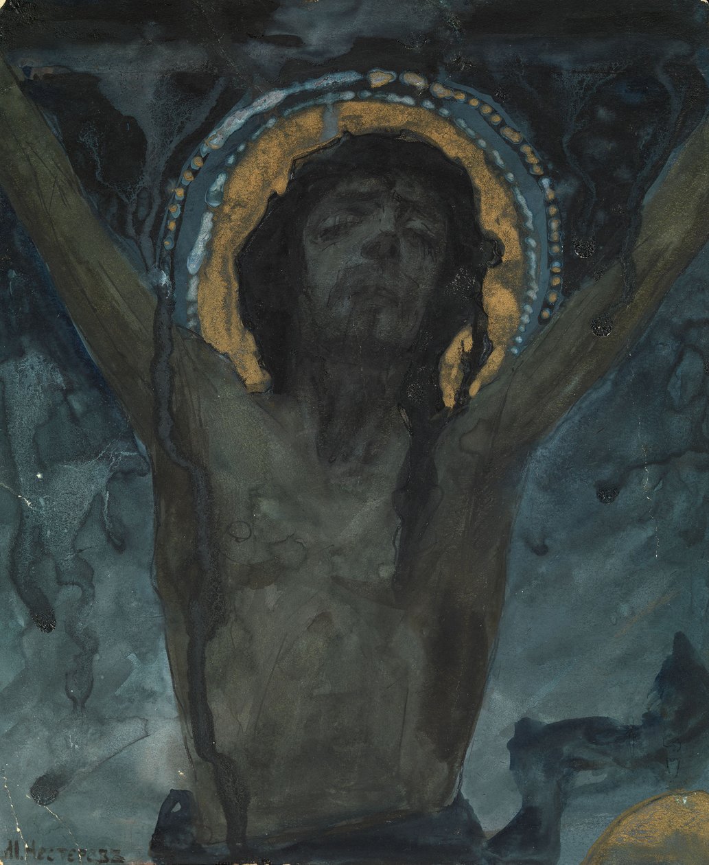 Kristus på korset af Mikhail Vasilievich Nesterov