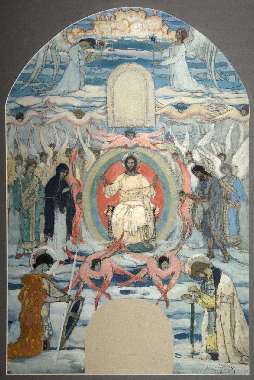 Frelseren på tronen, 1905 af Mikhail Vasilievich Nesterov