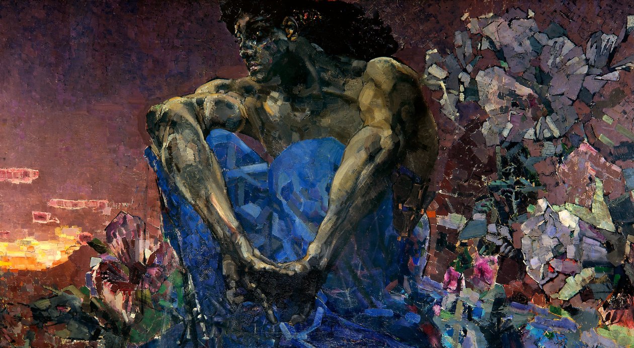 Dæmon (siddende) af Mikhail Aleksandrovich Vrubel