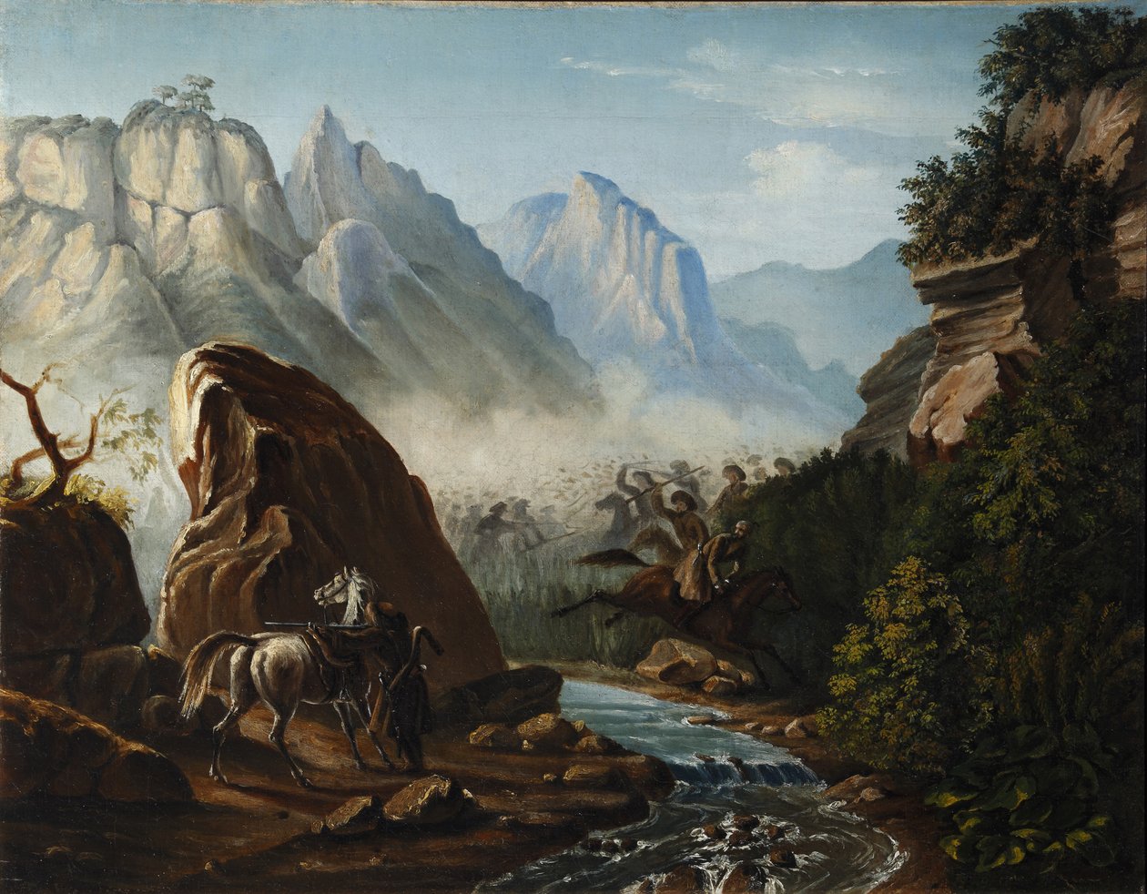 Ildkamp i Dagestans bjerge, 1840-1841 af Mikhail Yuryevich Lermontov