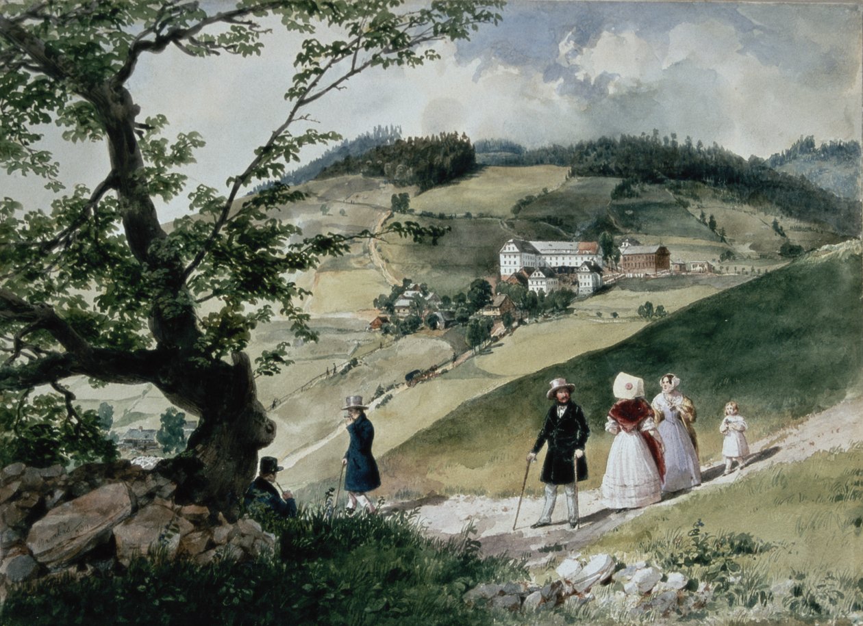 Promenade i Tabon af Miklós Barabás