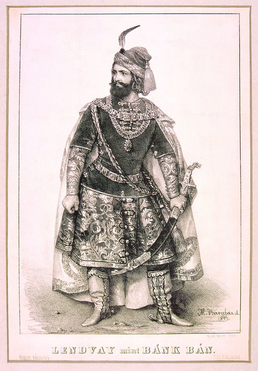 Márton Lendvay som Bánk Bán (Miklós Barabás, 1845) af Miklós Barabás