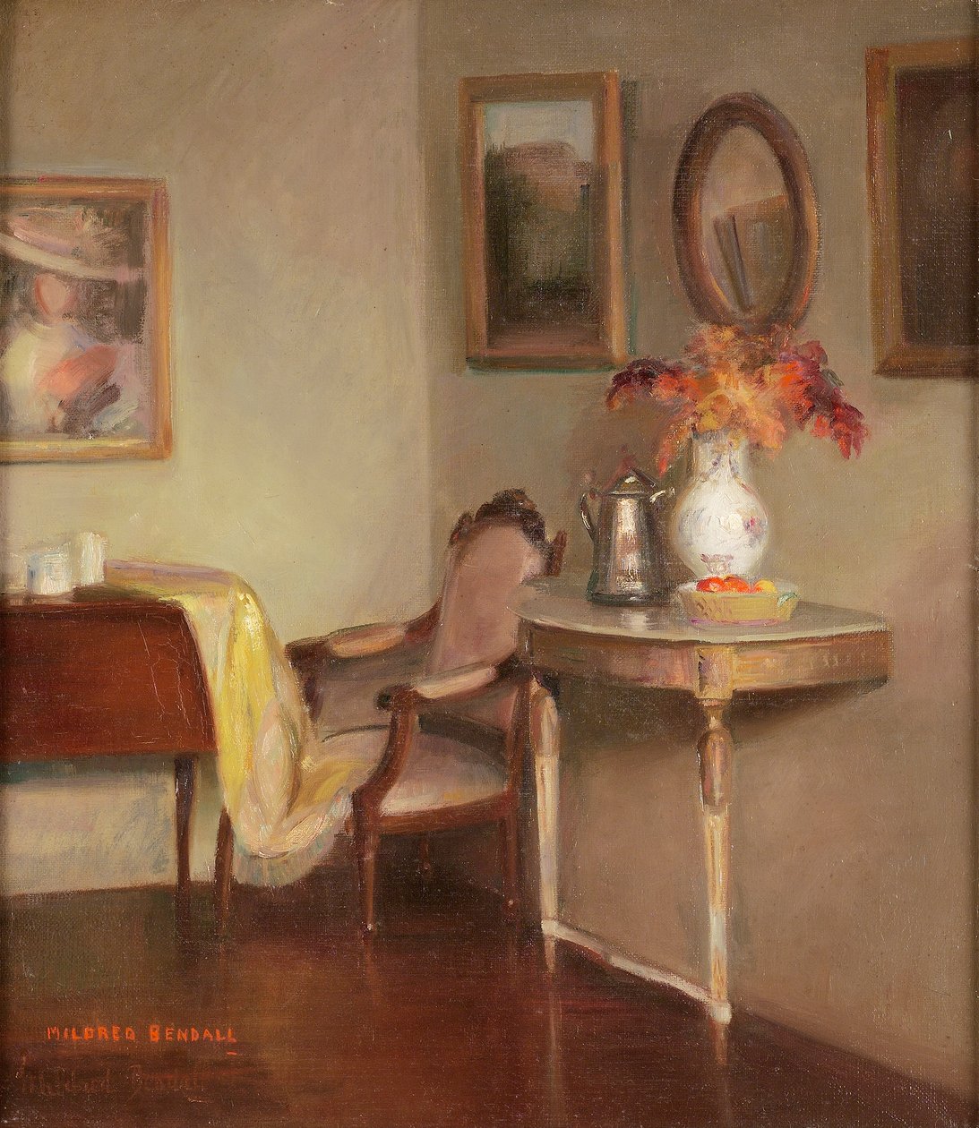 Bordeaux lounge hjørne af Mildred Bendall