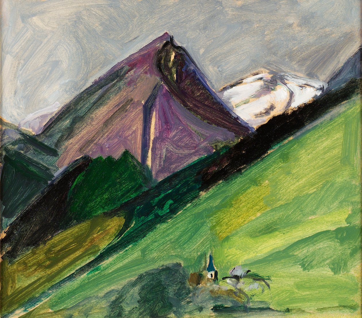 Bjergkirke, ca. 1925, af Mildred Bendall