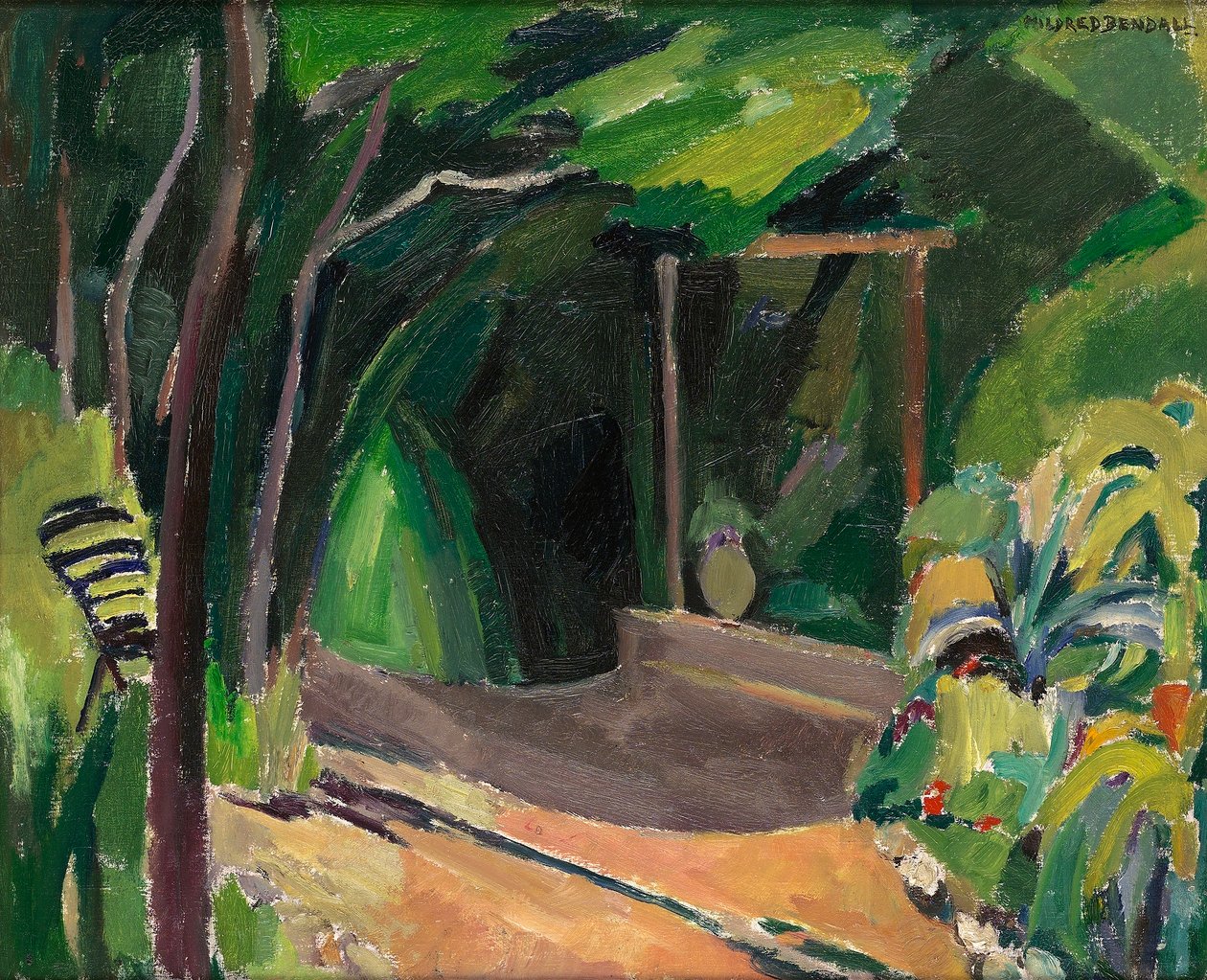 Et hjørne af haven, ca. 1940 af Mildred Bendall