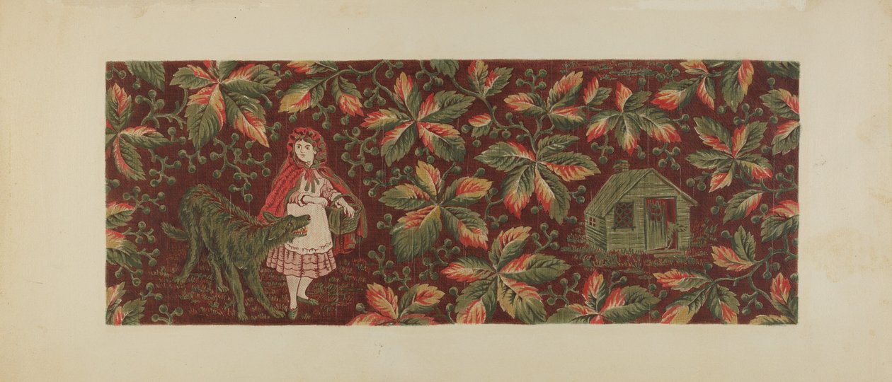Trykt tekstil, ca. 1940. af Mildred Ford