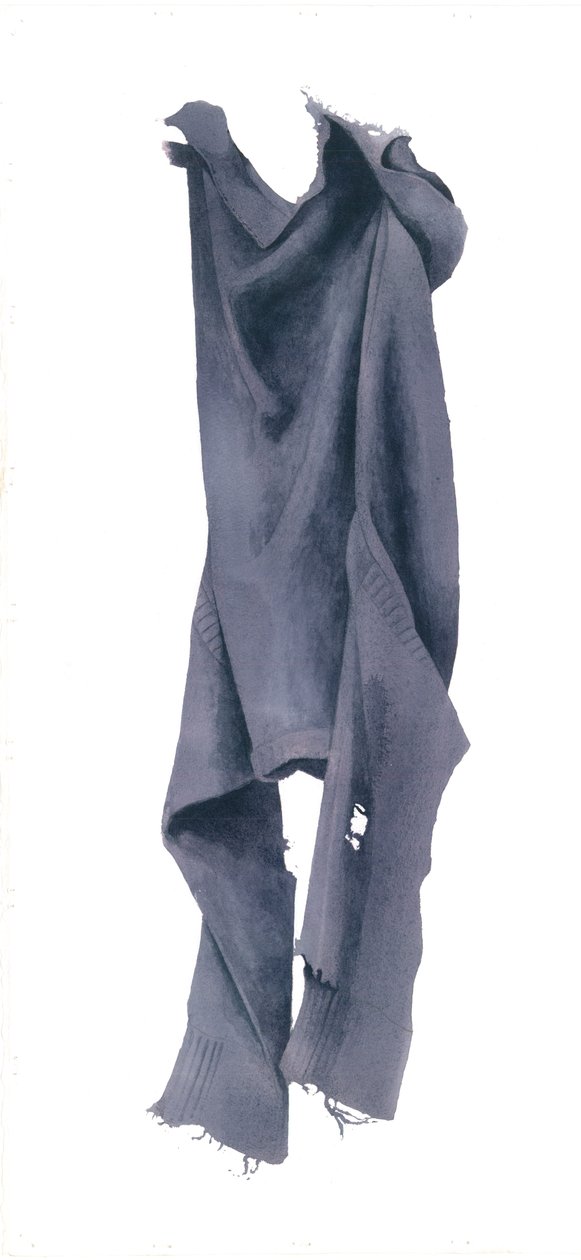 Mølædte Guernsey højre side, 2003 (wc på papir) af Miles Contemporary Artist Thistlethwaite