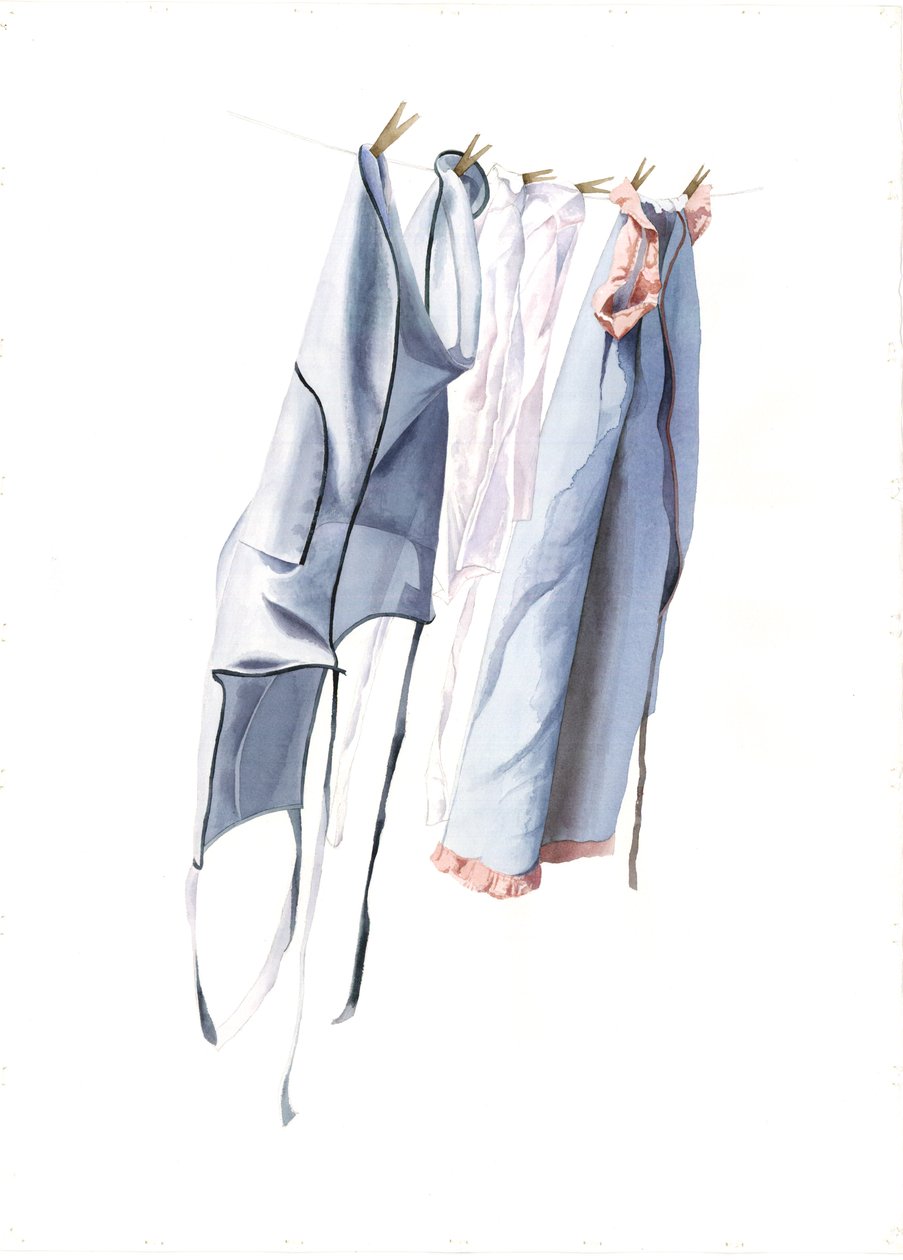 Tre af Annas Pinnies, 2003 (wc på papir) af Miles Contemporary Artist Thistlethwaite