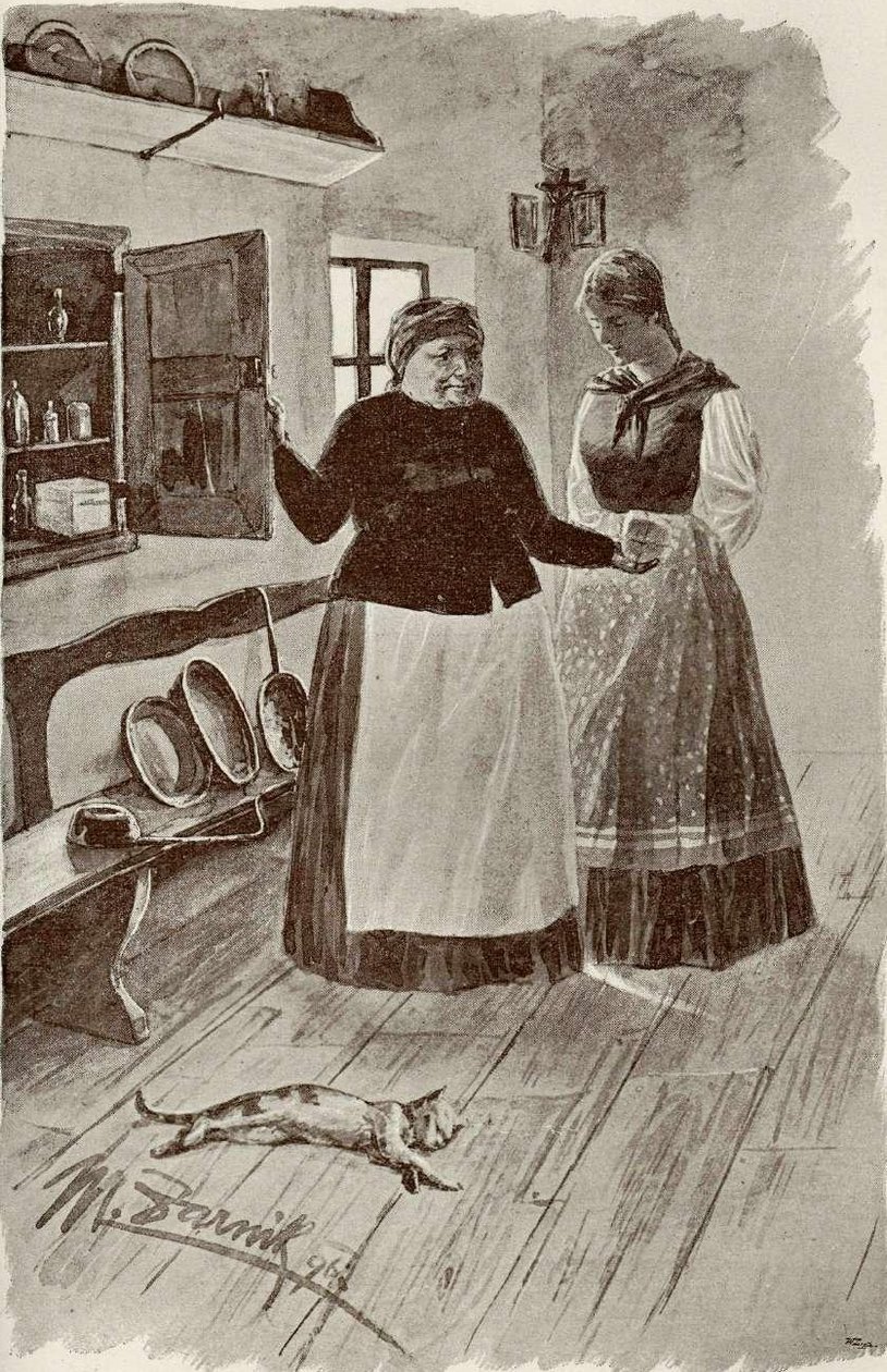 Illustration af Finzgars digt Triglav af Miljutin Zarnik