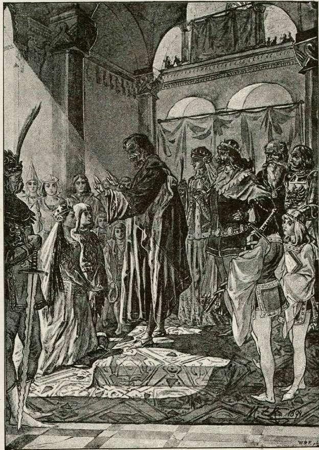 Illustration af Janezicas roman Gospa s pristaven af Miljutin Zarnik