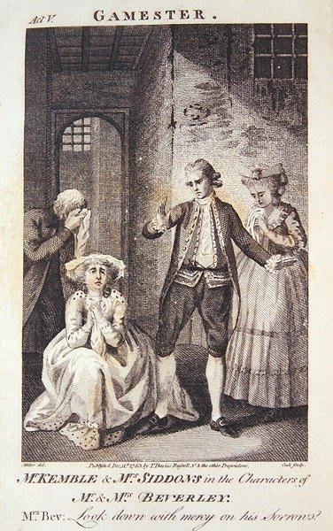 Mr. Kemble og Mrs Siddons i figurerne Mr og Mrs Beverley, frontispice til 