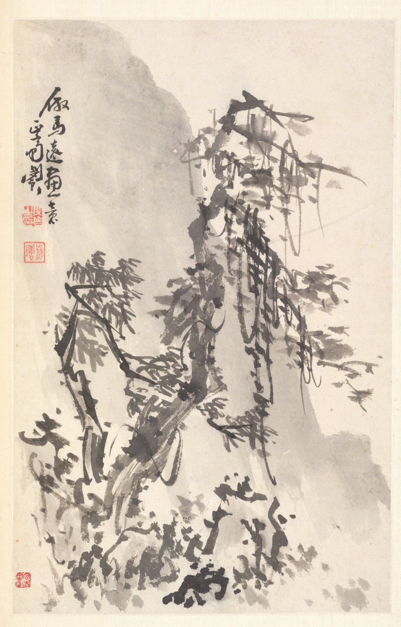Landskab på Ma Yuans måde, 1788. af Min Zhen