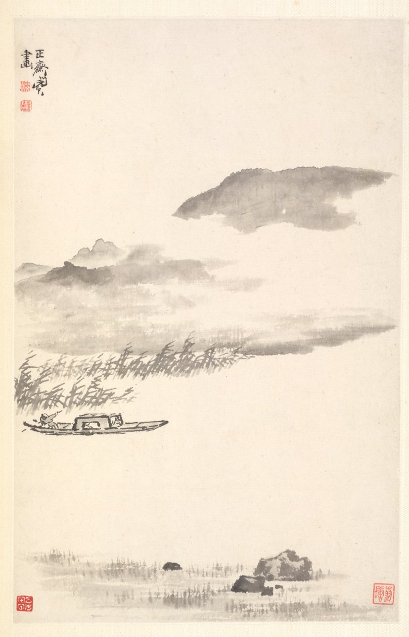 Flodlandskab, 1788. af Min Zhen